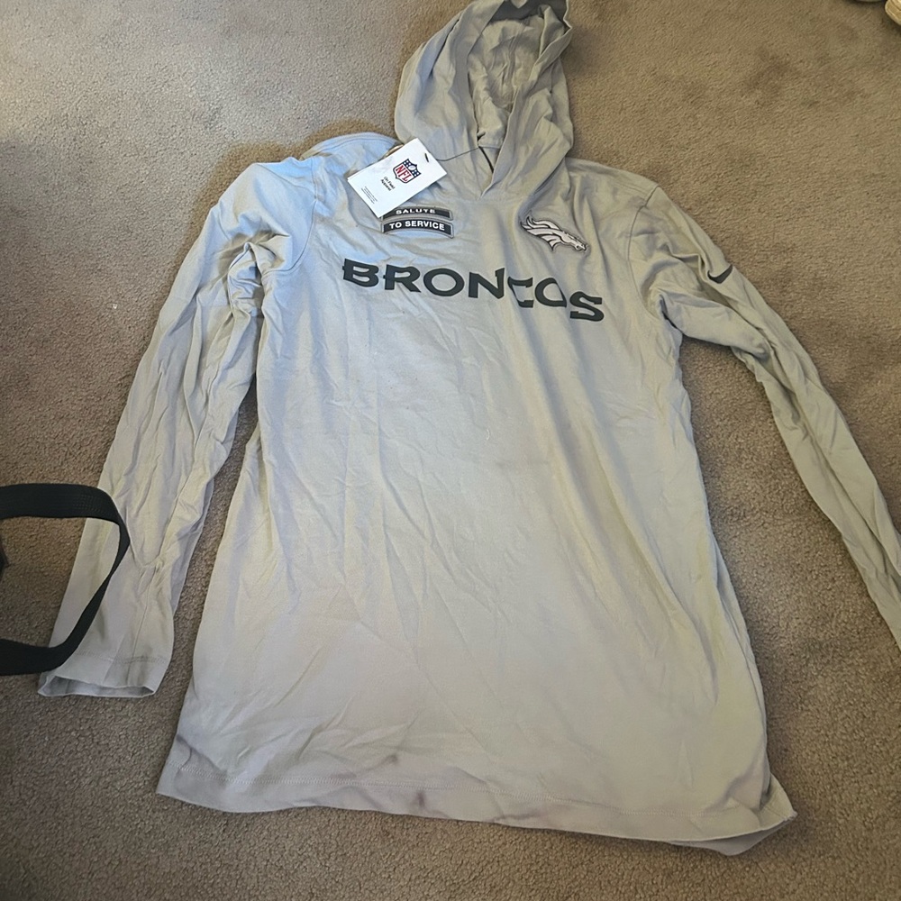 NFL Salute to Service Gray Hoodie Denver broncos official NFL